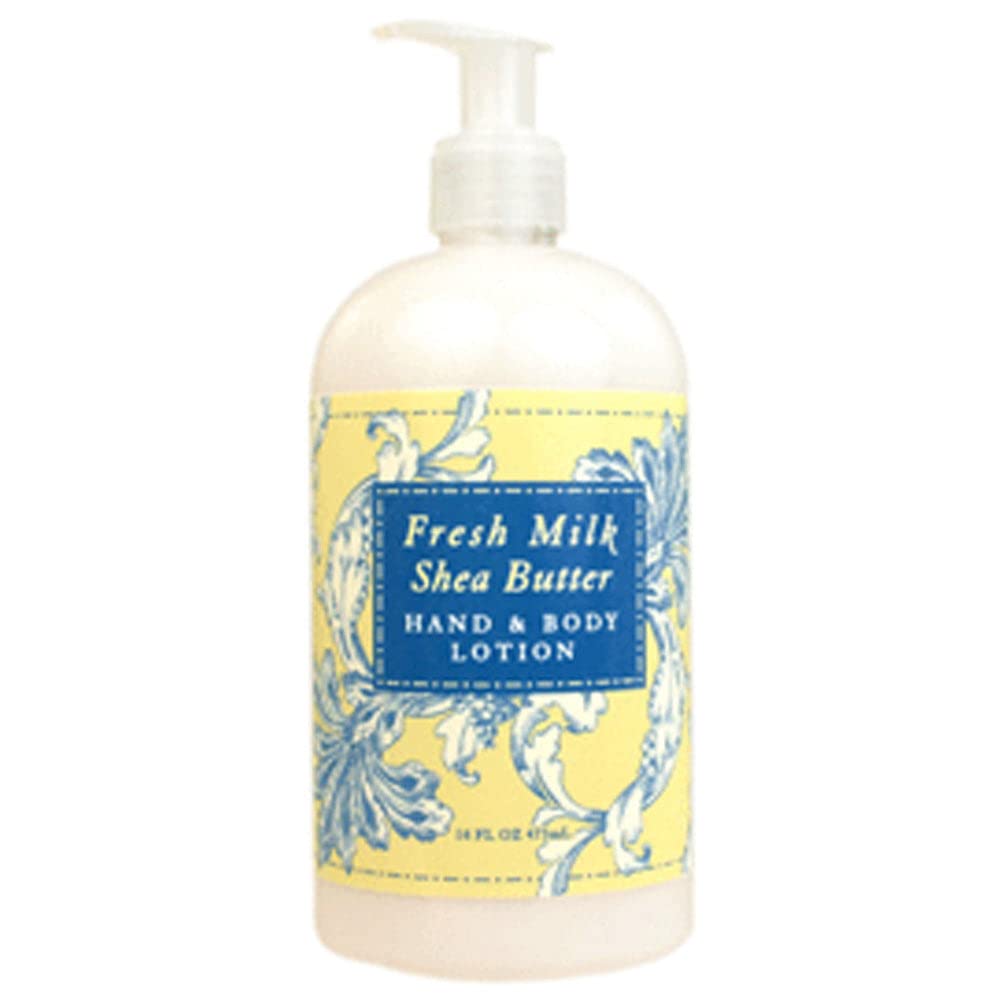 Greenwich Bay Hand & Body Lotion bottle close-up showing rich shea butter formula for daily care