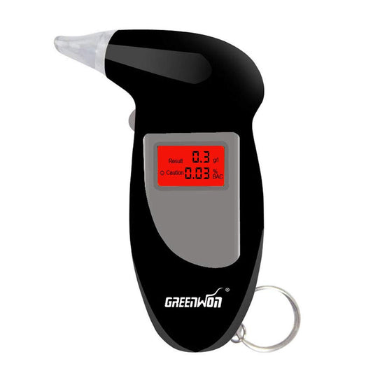 GREENWON breathalyzer keychain front view in black