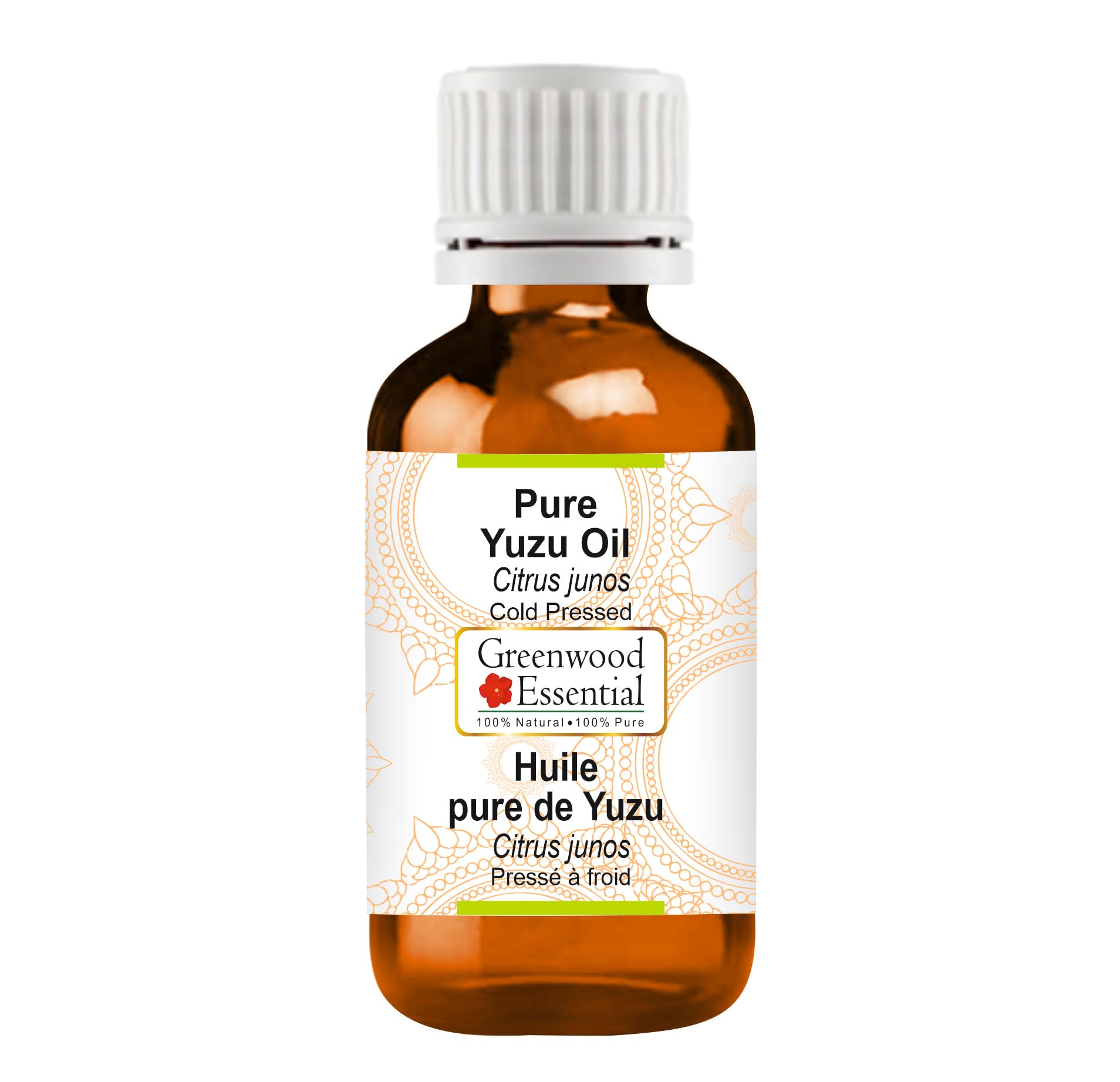 Greenwood Yuzu Oil bottle, amber glass, 10ml