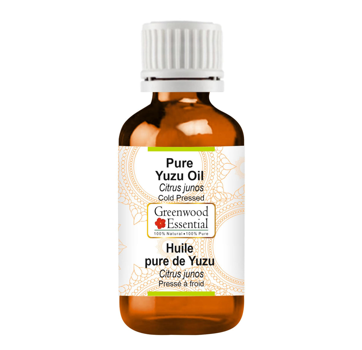 Greenwood Yuzu Oil bottle, amber glass, 10ml