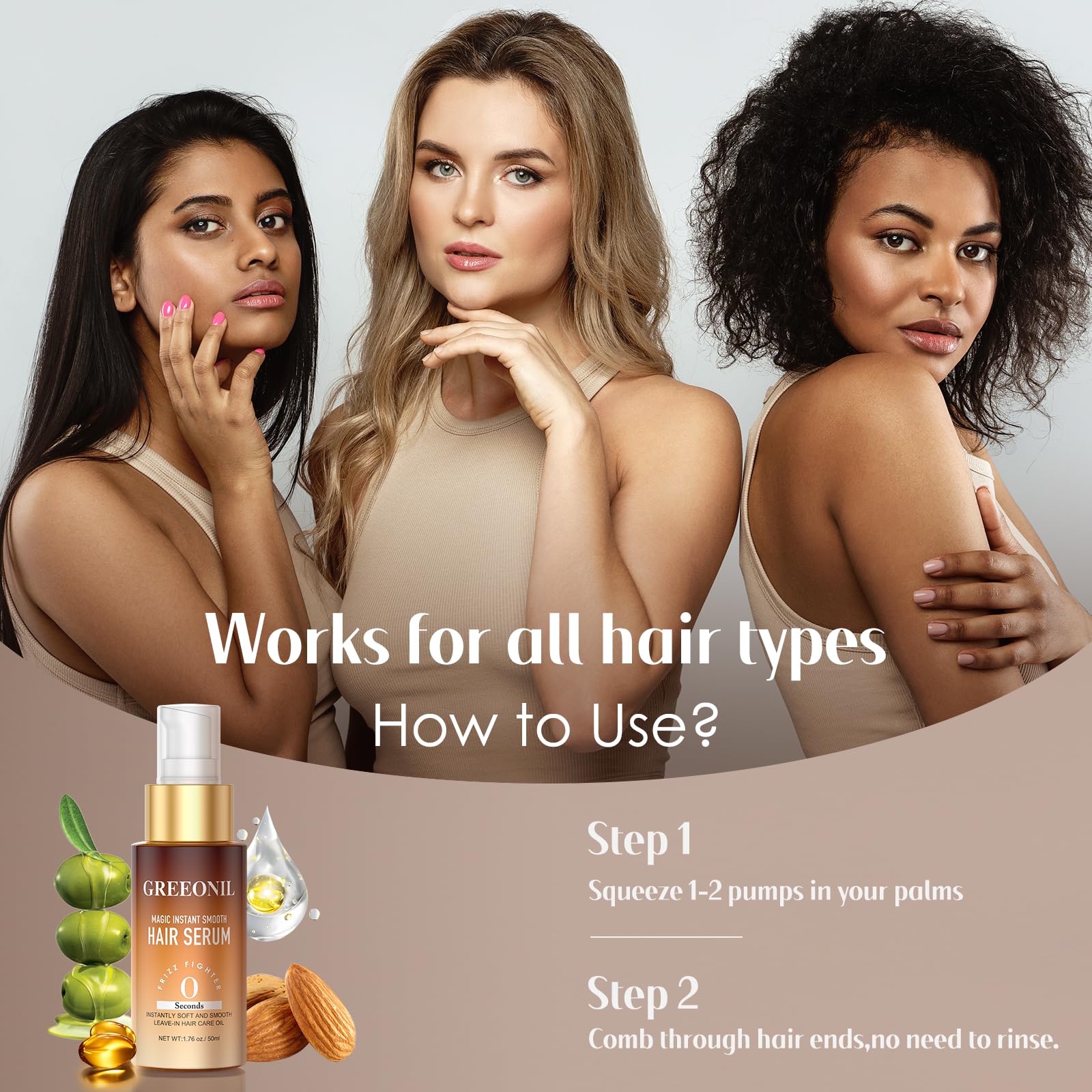 GREEONIL Hair Serum suitable for all hair types and daily use.