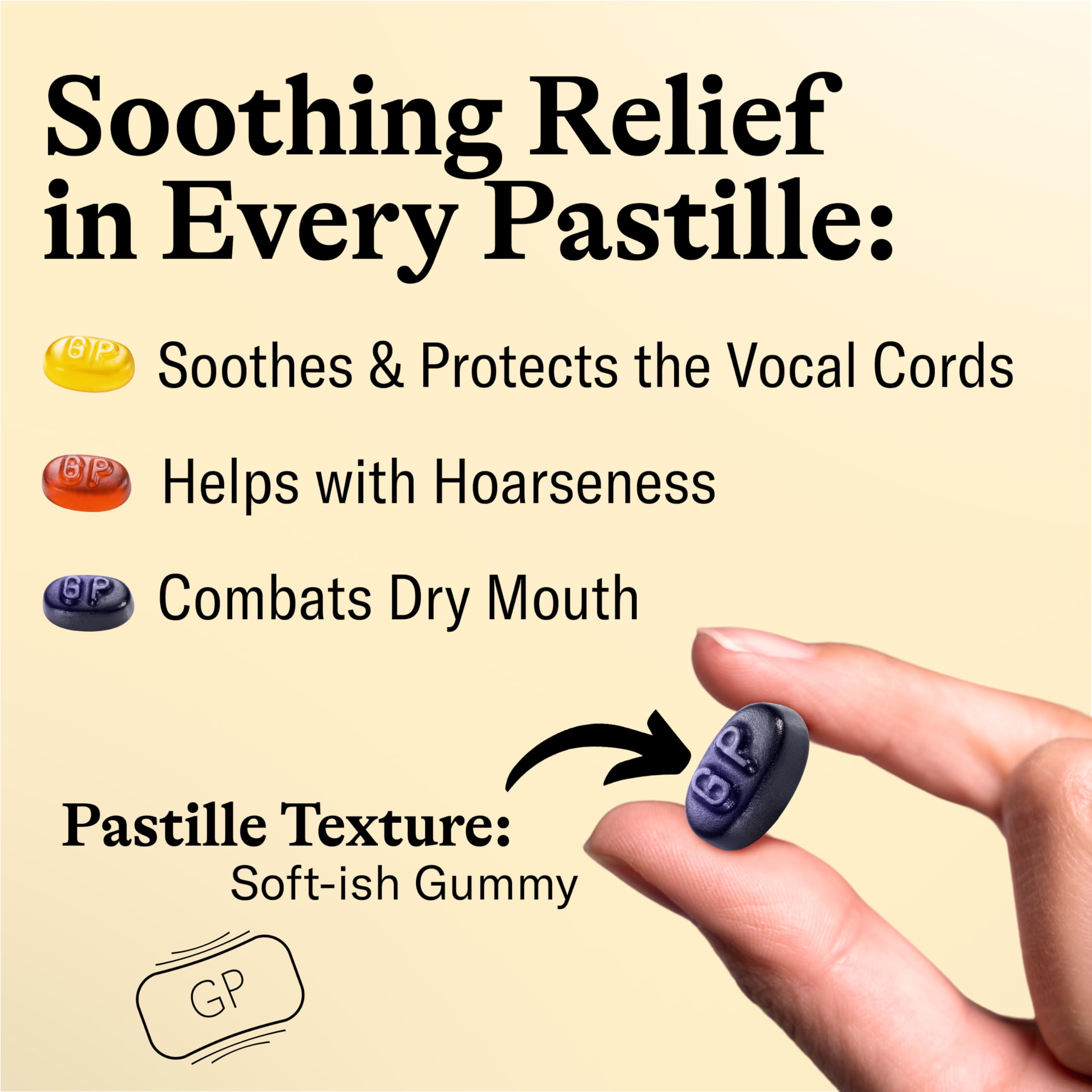 Close-up of Ginger Lemon flavor pastille