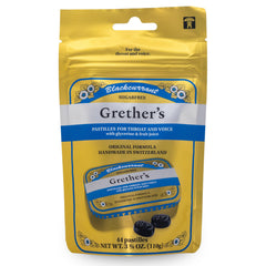Front view of Grether's Sugarfree Blackcurrant Pastilles 1-Pack tin