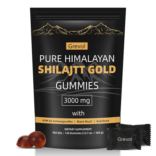 Grevol Himalayan Shilajit Gummies bottle with label