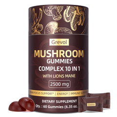 Grevol Mushroom Gummies with Lion's Mane 60-count main product photo