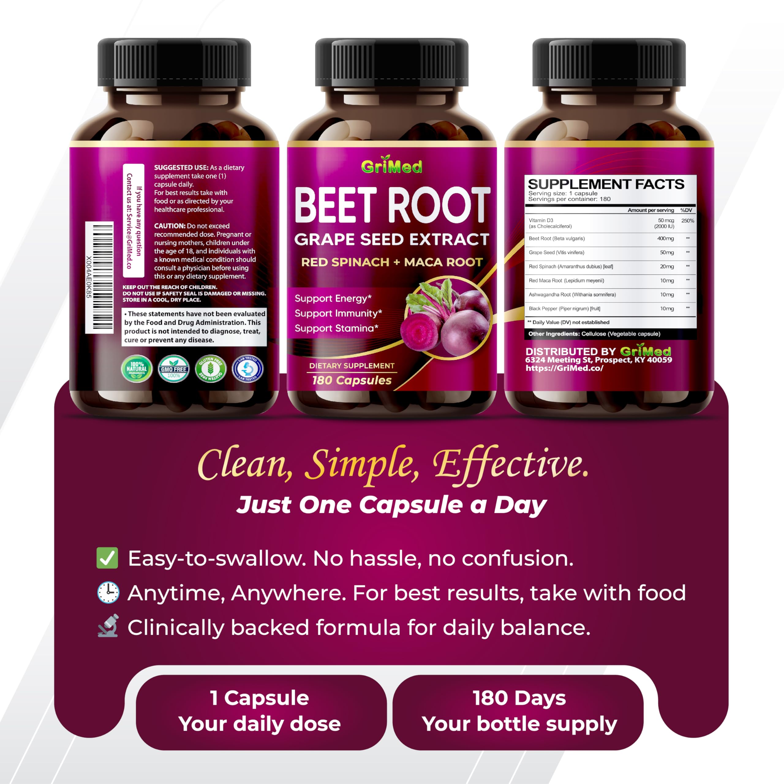 Open bottle with capsules ready to take