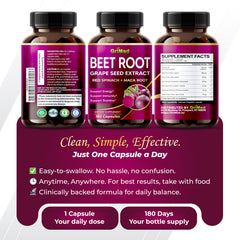 Open bottle with capsules ready to take