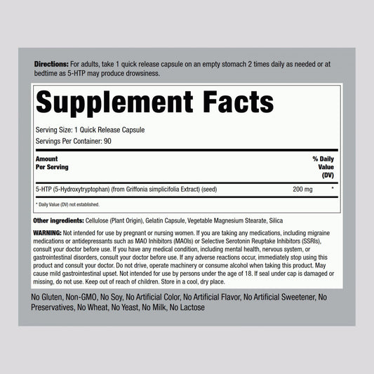 Griffonia simplicifolia extract providing 5-HTP