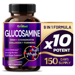 GriMed Glucosamine 12000mg bottle front view with 12x power label