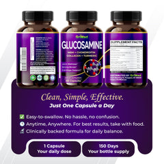 Made in USA label on GriMed Glucosamine bottle
