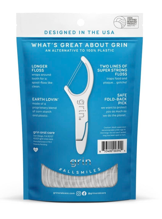 Two lines of strong floss for Twice The Clean