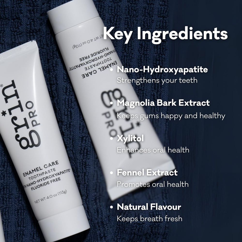 Fluoride-free label on Grin Pro Enamel Repair toothpaste