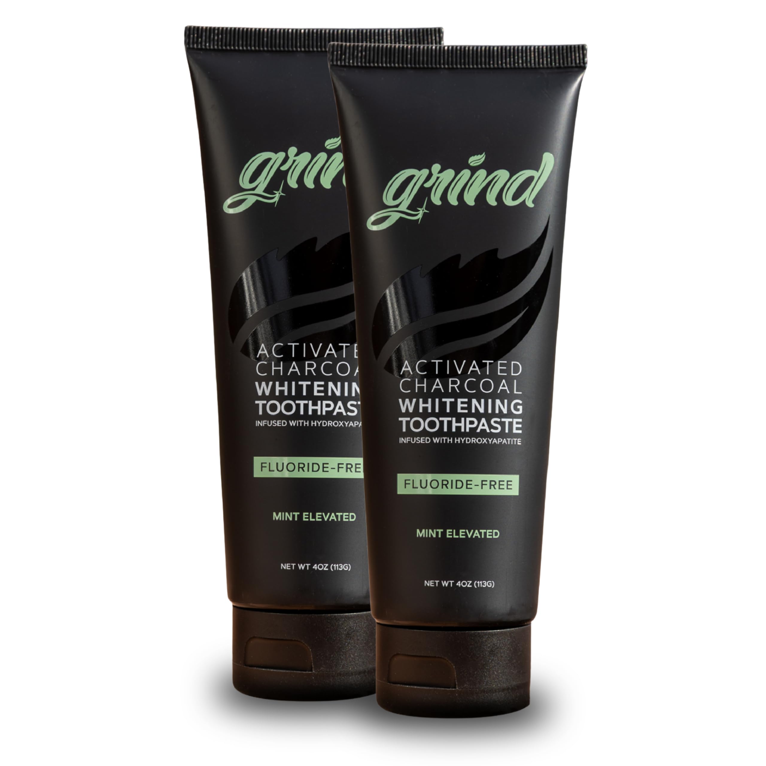 Grind fluoride-free hydroxyapatite toothpaste packaging