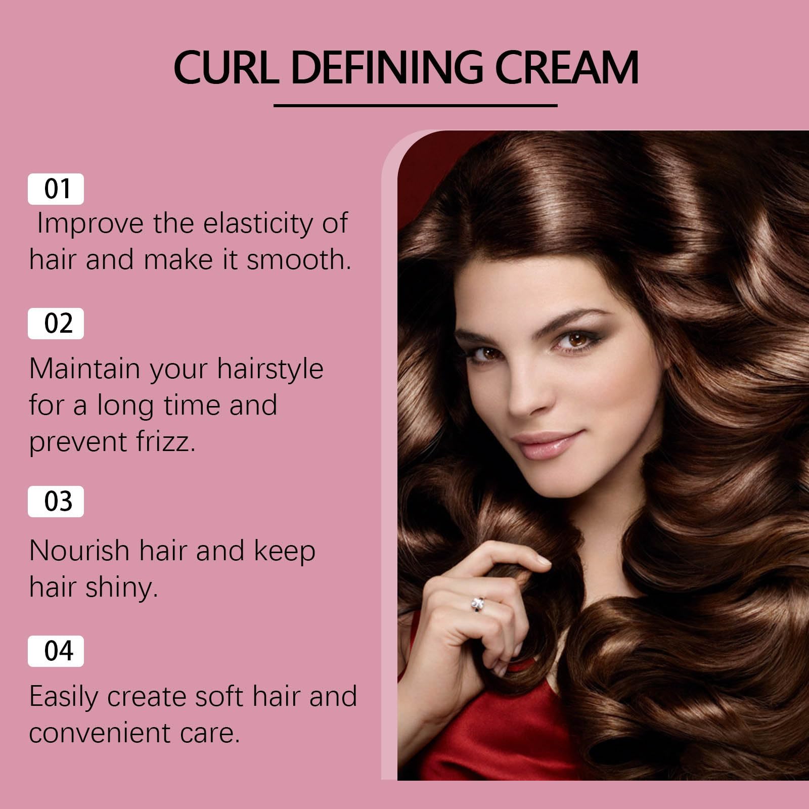 Grospe Curl Defining Cream glossy curls after use emphasize shine and bounce