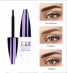 Grospe Eyebrow Tattoo Gel application with brush demonstrates precise color shaping.