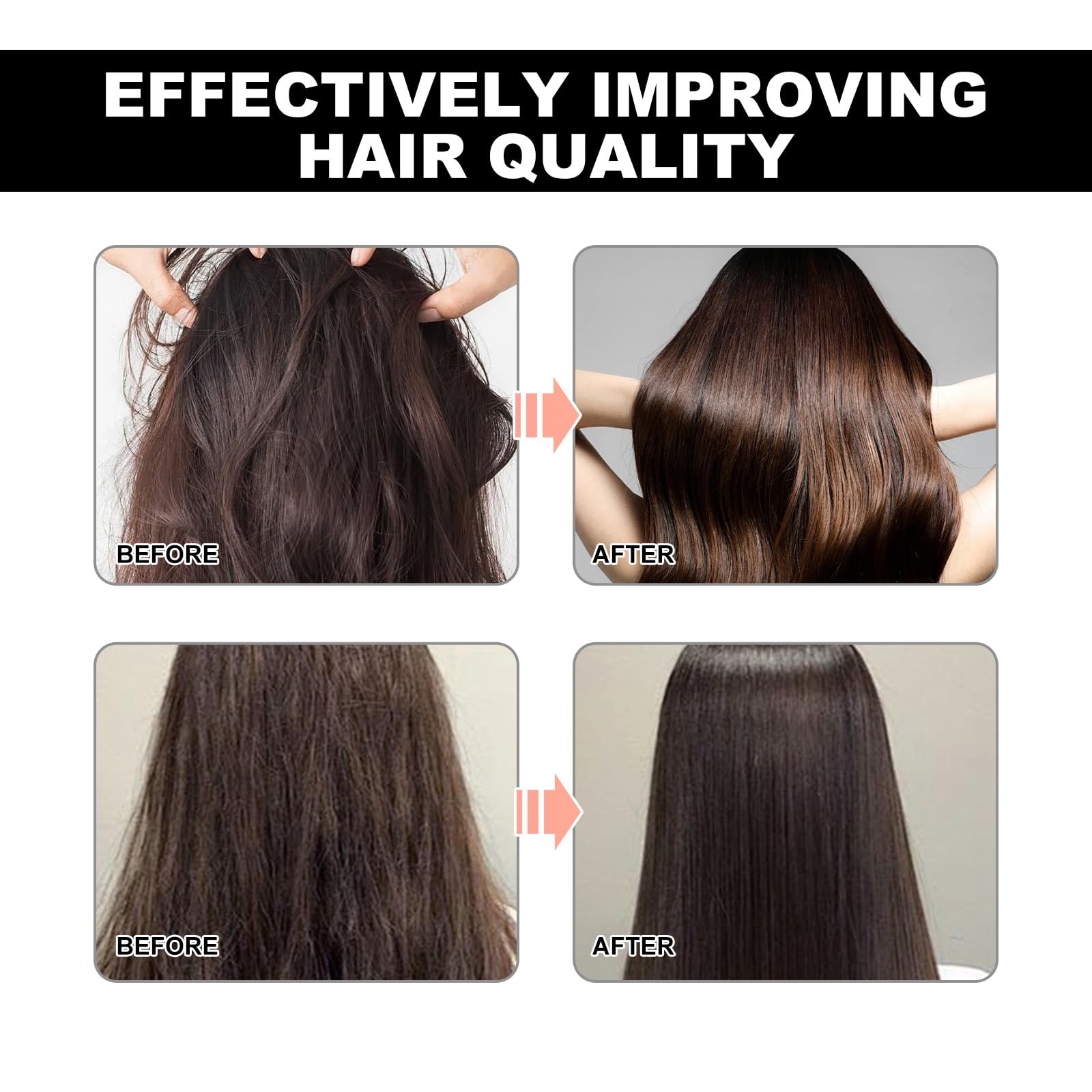 Grospe frizz‑control closeup emphasizing smoothing and radiant shine