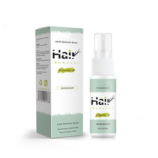 Grospe Hair Removal Spray bottle showing compact 30ml size for quick use.