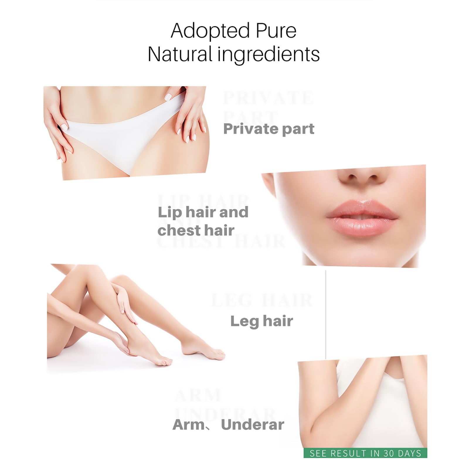 Grospe Hair Removal Spray swatch showcasing light, fast-absorbing serum texture.