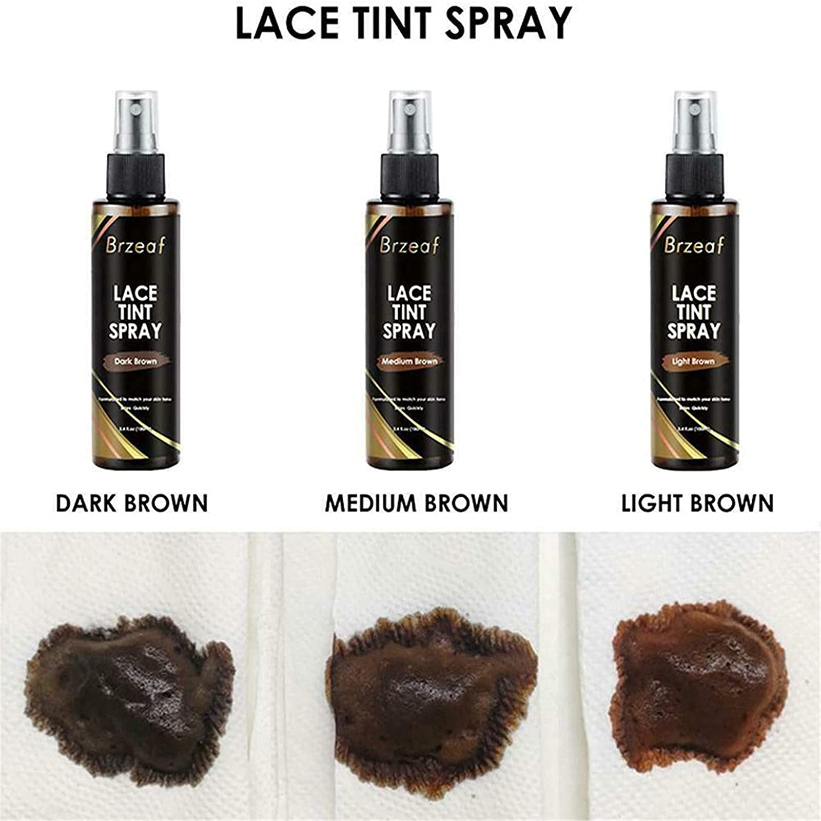Grospe Wig closure color matching using Grospe tint spray
