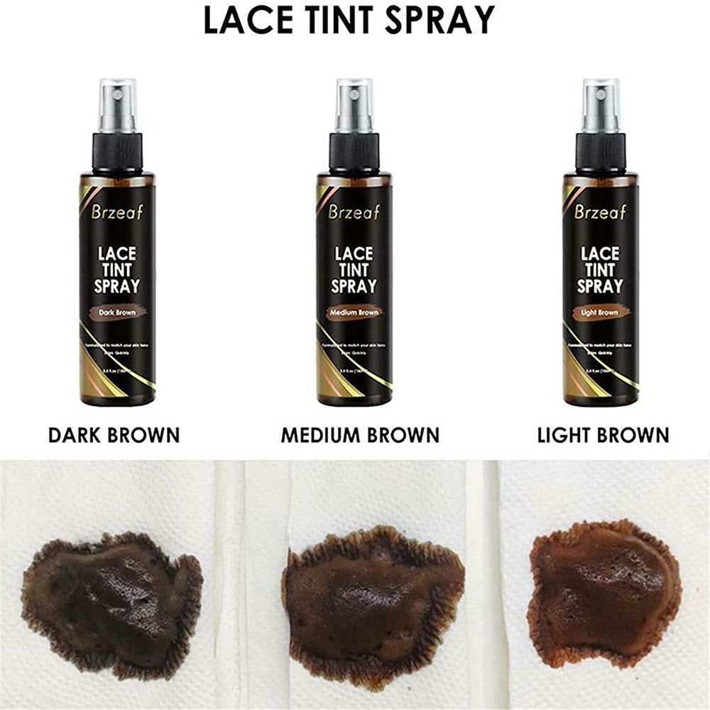 Grospe Wig closure color matching using Grospe tint spray