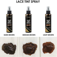 Grospe Wig closure color matching using Grospe tint spray