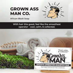 Rich lather from the Smooth Operator bar for hair, beard, and body wash.