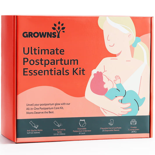GROWNSY postpartum-essentials-kit provides comprehensive recovery support for new moms.