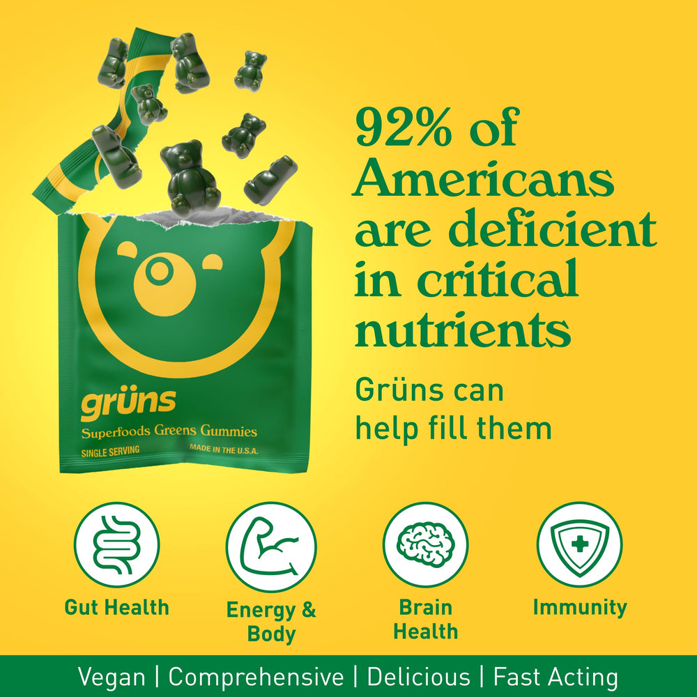 Daily 28-pack Grüns gummies for on-the-go nutrition
