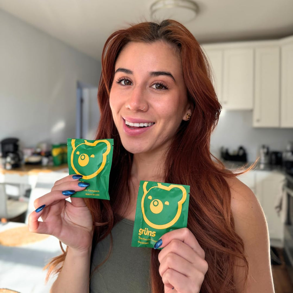 Grüns on-the-go gummy packs for quick daily nutrition