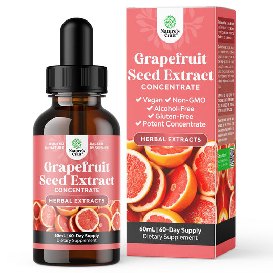 GSE Grapefruit Seed Extract Liquid bottle with dropper