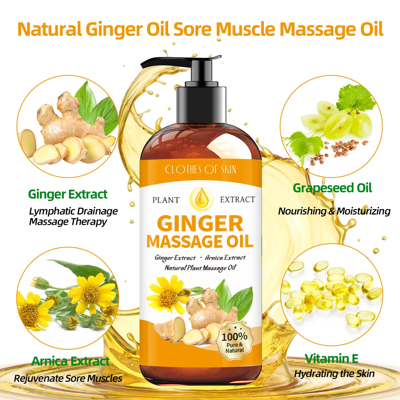 Gua sha session with ginger oil and arnica for lymphatic care