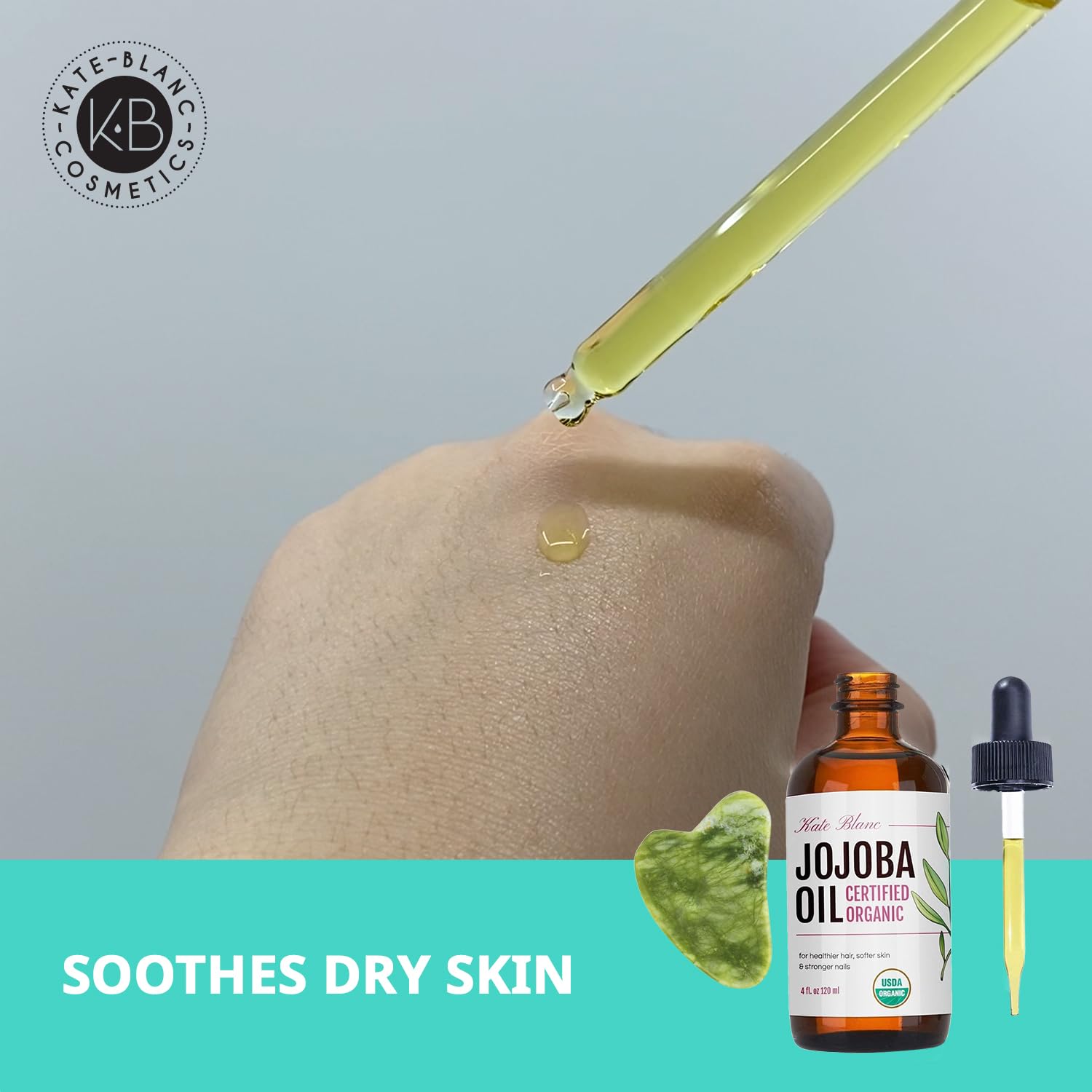 Jade gua sha stone for facial massage