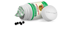 Product bottle showing 200 teapills per bottle for Guang Ci Tang Zhi Bai Di Huang Wan