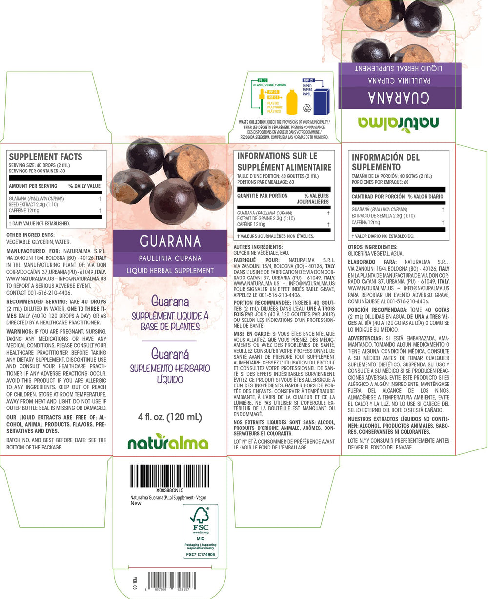 Guarana seed tincture drops dosage illustration