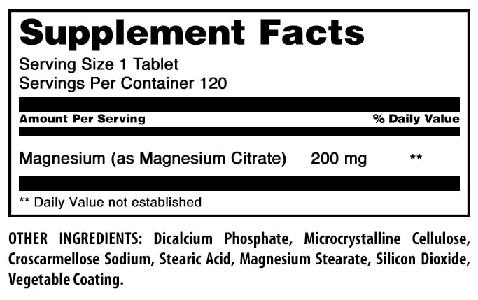 Third-party testing seal for Magnesium Citrate
