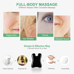 Square-shaped black Gua Sha board