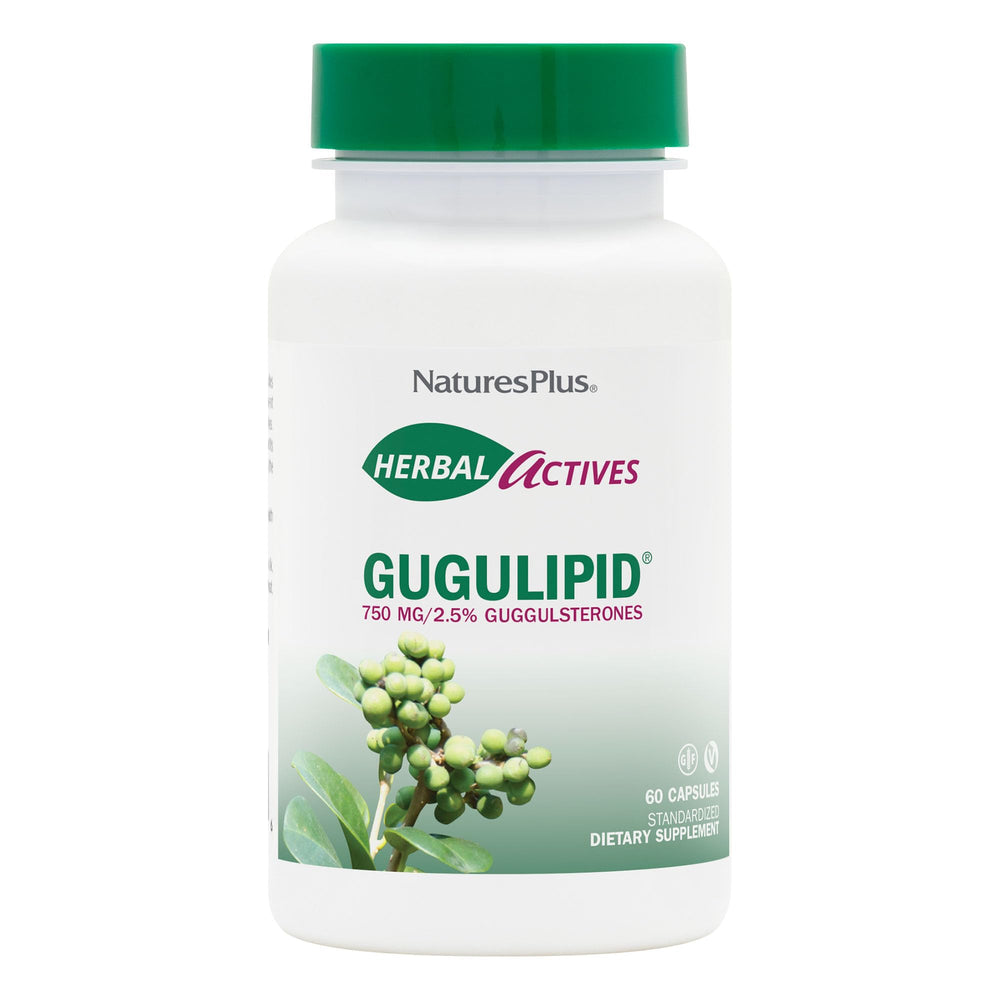 Gugulipid 750 mg vegan capsules front view