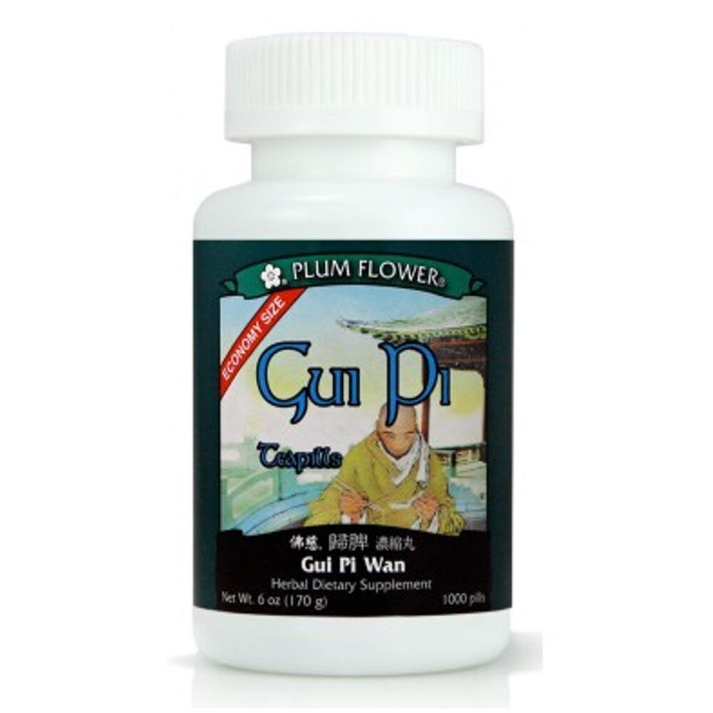 Gui Pi Wan 1000-pill bottle with Plum Flower packaging close-up