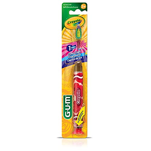 Close-up of soft bristles on kid toothbrush