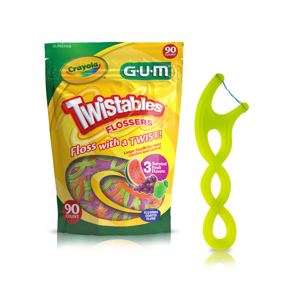 GUM Crayola Twistables Kids Flossers pack front view