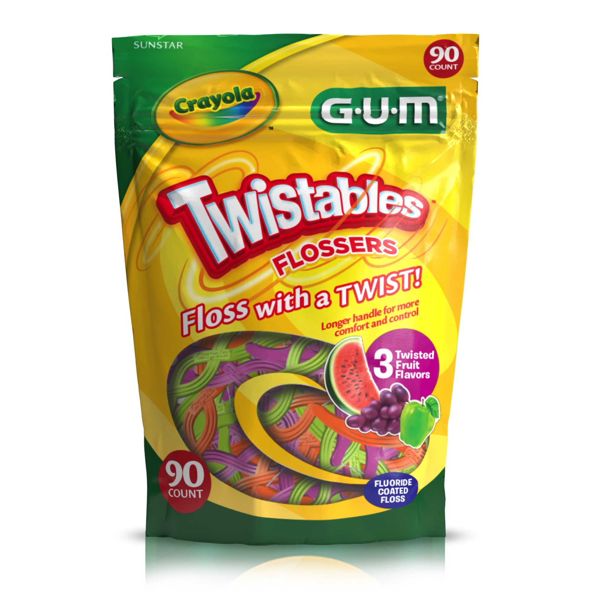 90-count flossers pack for children ages 3 and up