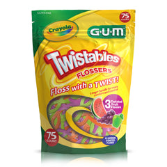 Dentist-recommended guidance for early flossing with GUM Crayola Twistables
