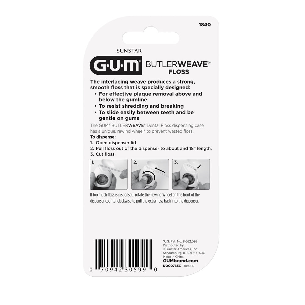 GUM ButlerWeave packaging mint floss
