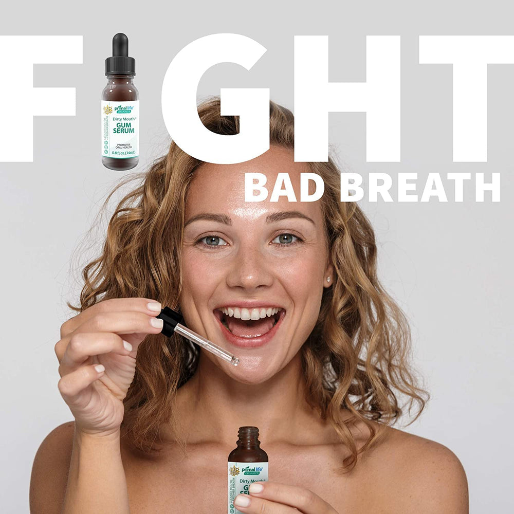 Fresh breath and clean mouth concept with Gum Serum