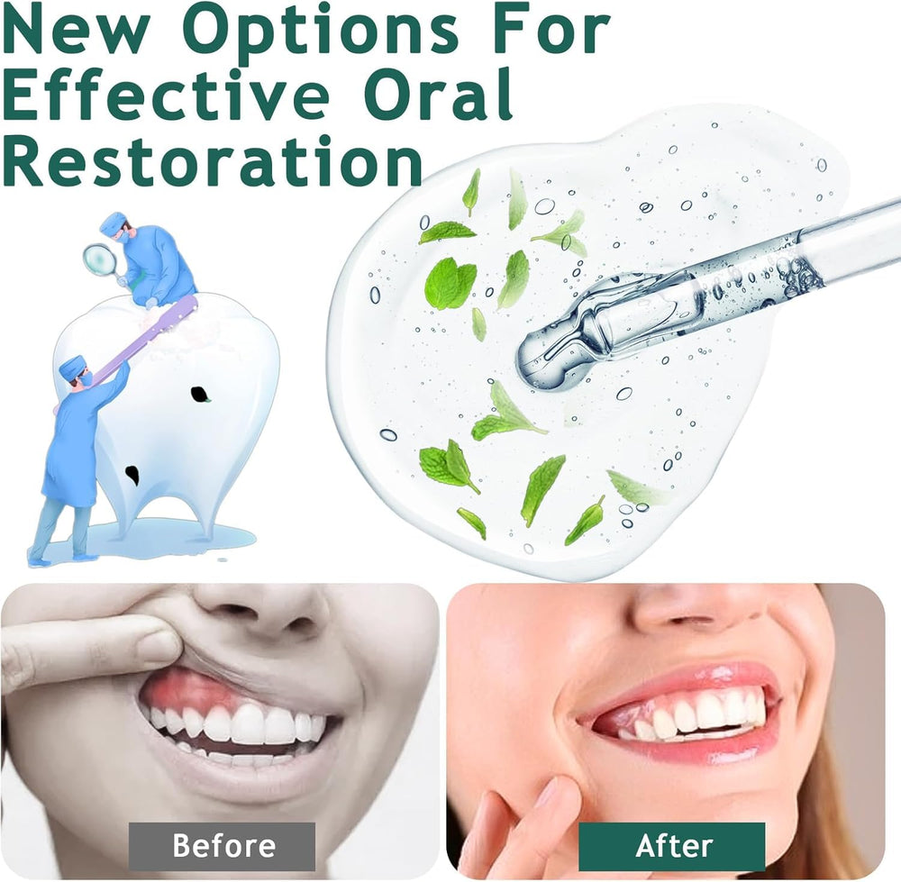 Gums before treatment showing recession