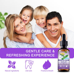 Graphic illustrating stain removal and fresh breath benefits