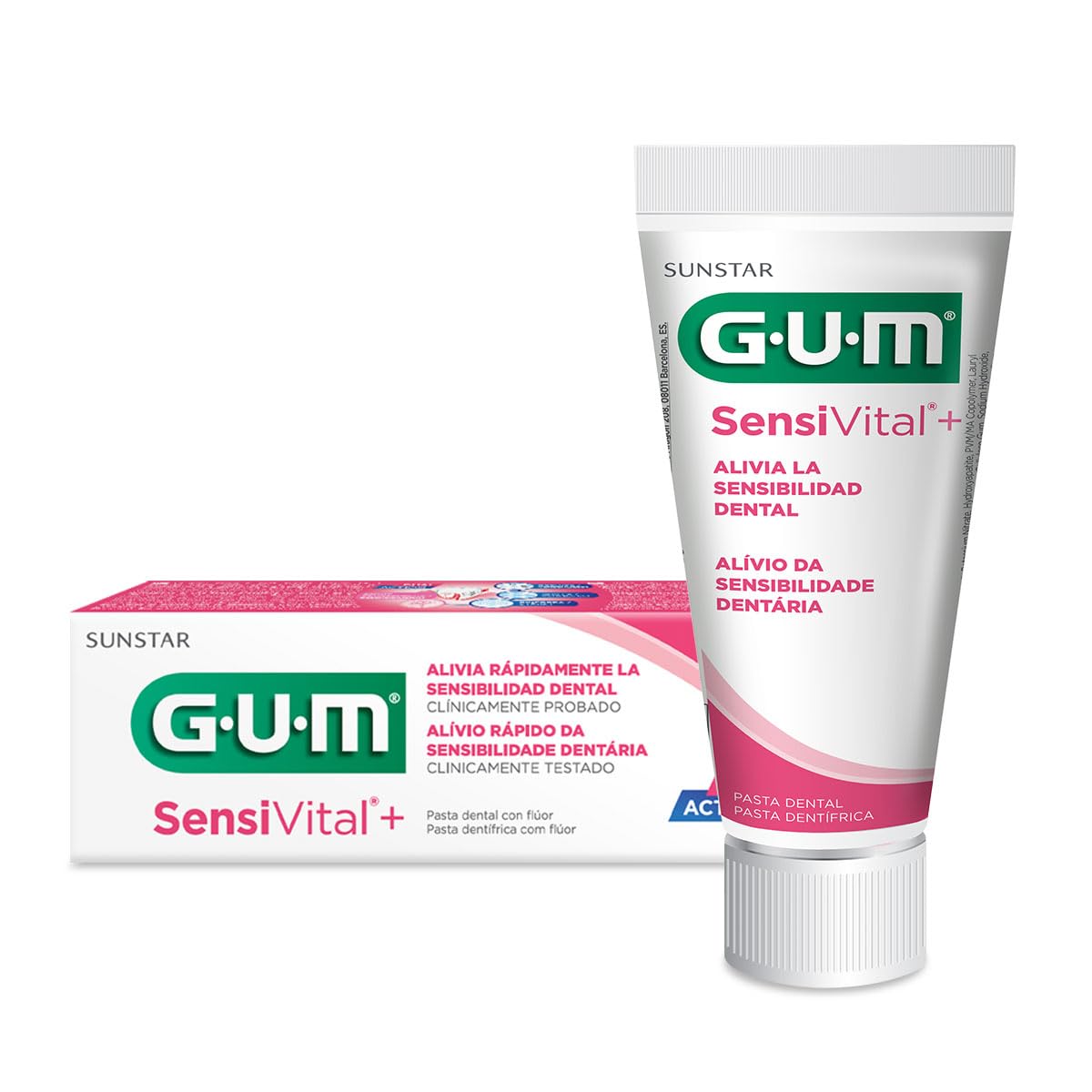 Ingredients panel for GUM Sensi Vital+ toothpaste