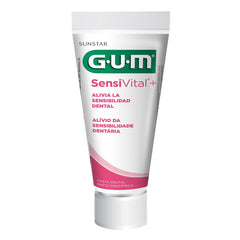 Made in Italy label on GUM Sensi Vital+ toothpaste