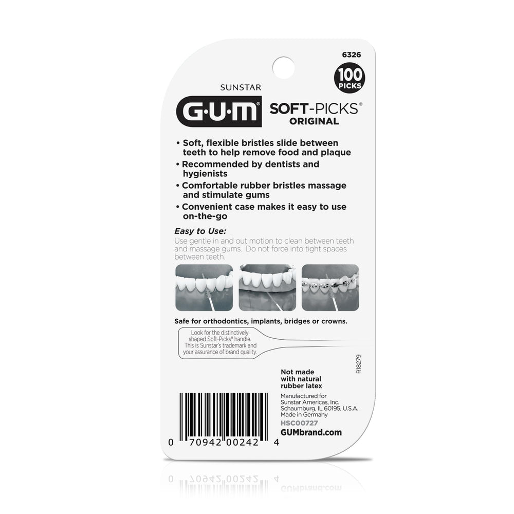 GUM Soft-Picks Original wallet friendly portable set