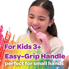 Close-up of narrow, tapered toothbrush head